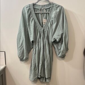 Free people Sage Green moment mini dress